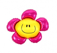 Fóliový balón Kvetinka ružová