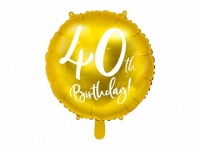Fóliový balón zlatý č.40