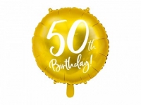 Fóliový balón zlatý č.50
