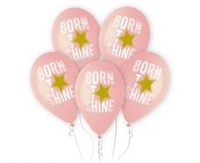 Latexové balóny Born to Shine, ružové