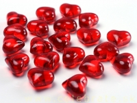 Srdiečka akryl červené