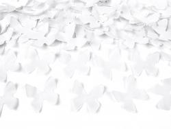 Vystreľovacie konfety 80cm Motýle biele