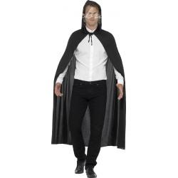 Vampírsky čierny plášť s kapucňou