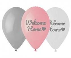 Latexové balóny Welcome Home, ružový mix