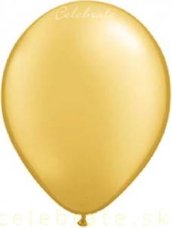 Balón perleťový zlatý,10ks