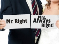 Tabuľky Mr. Right / Mrs. Always Right