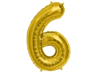 Fóliový balón č.6 zlatý