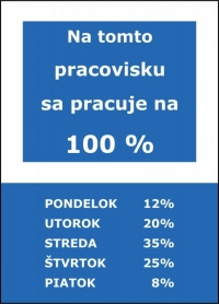 Vtipná tabuľka Na tomto pracovisku..