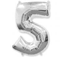 Balón č.5 strieborný