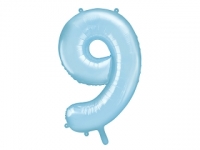 Fóliový balón č.9 bledomodrý, 85cm