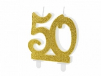 Sviečka 50 zlatá