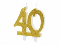 Sviečka 40 zlatá