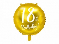 Fóliový balón zlatý č.18