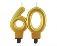 Sviečka zlatá 60