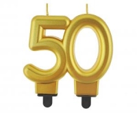 Sviečka zlatá 50