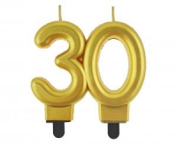 Sviečka zlatá 30
