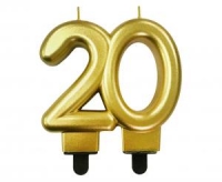 Sviečka zlatá 20