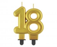 Sviečka zlatá 18