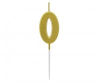 Sviečka č.0 medeno-zlatá 4,5cm