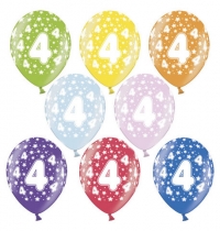 Balón č.4 s hviezdičkami, 10ks