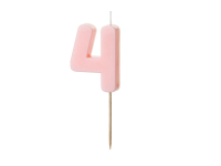 Sviečka č.4 ružová 5,5cm