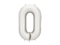 Fóliový balón č.0 Silver saten