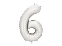 Fóliový balón č.6 Silver saten