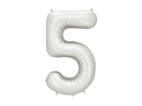 Fóliový balón č.5 Silver saten