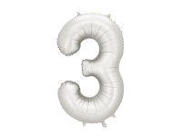 Fóliový balón č.3 Silver saten