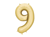 Fóliový balón č.9 Gold saten