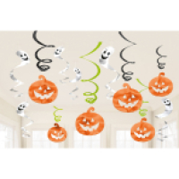 Závesné špirály Halloween, 12ks