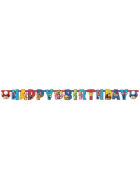 Banner Happy Birthday Super Mario