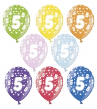 Balón č.5 s hviezdičkami, 10ks