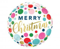 Balón Merry Christmas dots