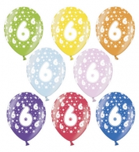 Balón č.6 s hviezdičkami, 10ks