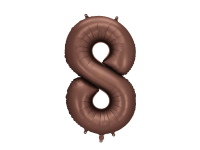 Fóliový balón č.8 hnedý