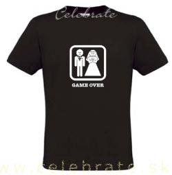 Tričko GAME OVER  čierne pánske