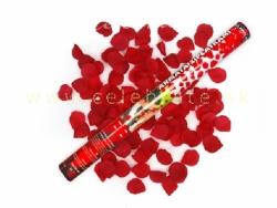 Vystreľovacie konfety 60 cm bordové lupene