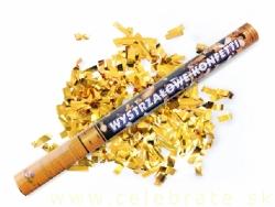 Vystreľovacie konfety 60cm Zlaté konfety