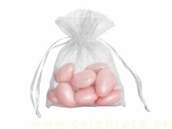 Organzové vrecko 7,5x10cm biele