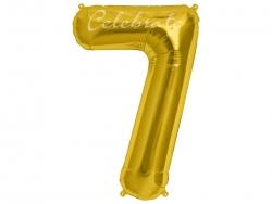 Fóliový balón č.7 zlatý