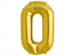 Fóliový balón č.0 zlatý