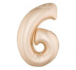 Fóliový balón č.6 zlato-ružový