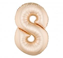 Fóliový balón č.8 zlato-ružový