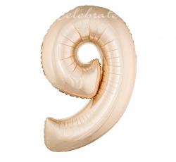 Fóliový balón č.9 zlato-ružový