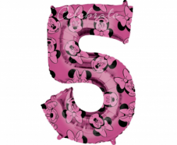 Fóliový balón č.5 Minnie, 66cm