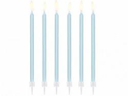 Tortové sviečky bledomodré, 14cm