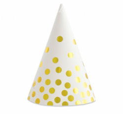 Čiapočky Gold Dots, biele