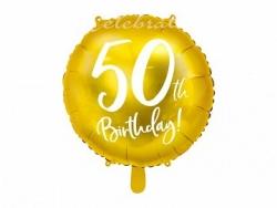 Fóliový balón zlatý č.50