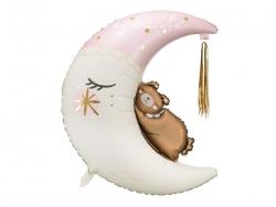 Fóliový balón Mesiačik ružový,  80x98 cm